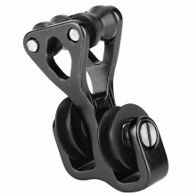 Aluminum Alloy Cable Slide Bow 4.5x2.5x1.7cm Black