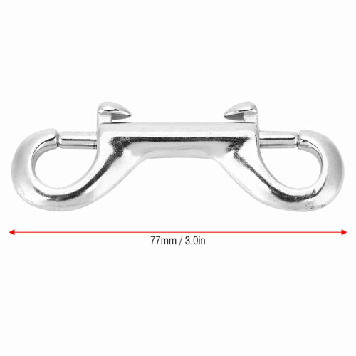 77mm Silver 3.0in Stainless Double-Ended Clip Hook 1