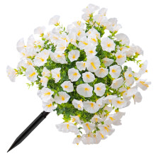 Plante verte artificielle de fleur de gloire du matin-Blanc