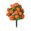 Realistic Simulation Plastic Begonia Floral Stake-Orange 1