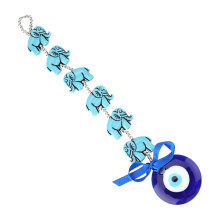 Blue Evil Eye Elephant Wall Hanging 12x9.5x1 cm