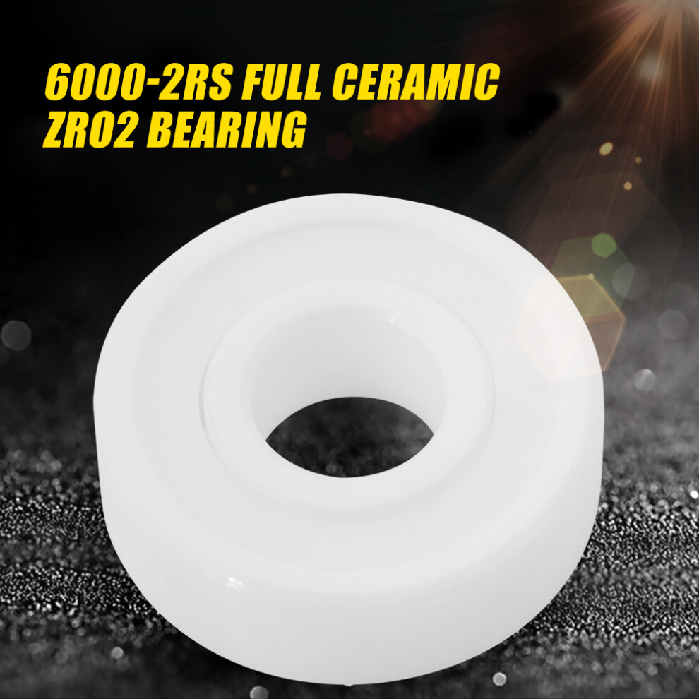 Zro2 Ceramic Bearing 6000-2Rs Miniature 10X26x8mm For Machinery Au White 9311393793259