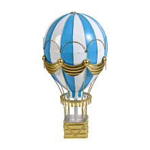 Mini-Heißluftballon-Display mit detailliertem,-hellblau