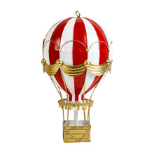 Traditional Old Hot Air Balloon Shape Strong Iron Handmade-Red