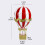 Unique Iron Hot Air Balloon Figurine Classical-light blue 4