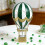 Einzigartige Eisen-Heißluftballon-Figur, klassisches-Grün 6