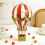 Einzigartige Eisen-Heißluftballon-Figur, klassisches-Grün 7