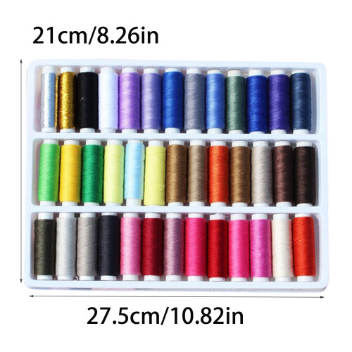 Fil à coudre en Polyester pour Machine à coudre, fil à broder, 2