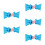 5Pcs Elastic Chair Back Bowknot Tie With Artificial-lake blue 1