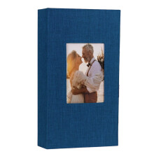 Photo Album 4x6,Linen Cover Photo Book,Small Photo Album-Blue