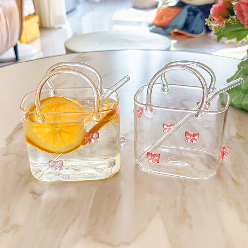 Stylish Clear Glass Drinkware 720Ml Feature Elegant-purple1 bow 2