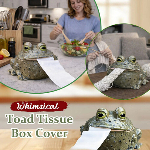Practical Hand Paint Toads Tissue Case Bring Fun To Your Space 1