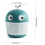 Odor Proof Mini Trash Bin Cute Whale Mini Table-malachite green 4