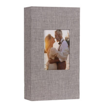 Album photo 4x6 couverture en lin Mini livre photo Ă glisser-2