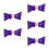 5Pcs Romantics Chair Back Bowknot Tie Decoration Easy To-Plum 1