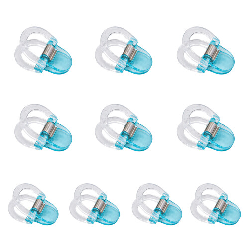 10Pcs Invisible Acrylic Pants Shortener Clasps Trouser-blue