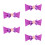 Paquet de 5 ceintures à nœud papillon en satin extensible-Violet 1