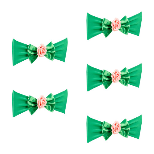Bande de chaise extensible avec nœud papillon, 5-vert foncé