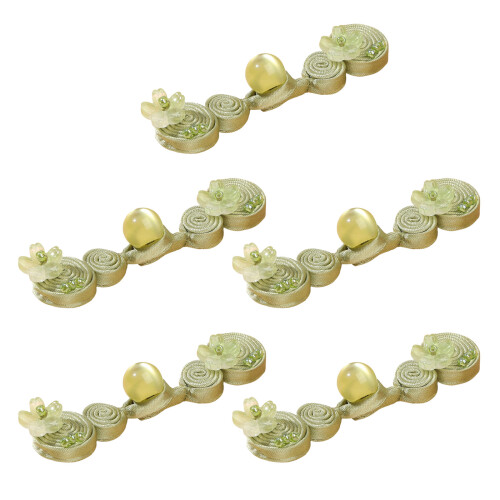 Satins Flower Knot Button Suitable For Various Craft-o green