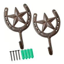 Western Styles Metal Star Wall Hook For Keys Hats And Decors