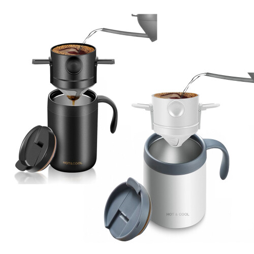 Convenient 304 Nonrust Steel Coffee Dripper And Thermal-White 1