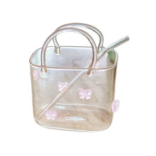 Elegant Bowknot Handle Glass Cocktails Cup 720Ml-purple1 bow