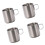 4pcs Rustproof Stainless Steel Coffee Mugs With-Silver 200ml 1