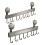 Easy Installation Space Aluminum Utensil Holder-Hook 40cm8 hook 5