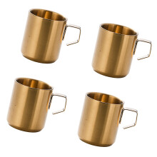 Tasses à café antirouille en acier inoxydable, avec-Or 200ml