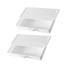 2 stuks verborgen stick-on organisatoren plastic doos-Wit