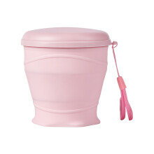 Tragbarer, faltbarer 260-ml-Silikonbecher für Camping,-Rosa