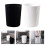 Striped Pattern Plastic Garbage Can For Cabin Studio-White 3