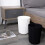 Plastic afvalcontainer vuilnisbak met gestreept patroon voor-Wit 6