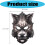 Horror-Tiermaske aus Polyester, bequem zu tragende-Wolfsmaske 4