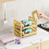 Stylish Bamboos Rolling Cats Food Storage Bin 2 Layer Stackable 6