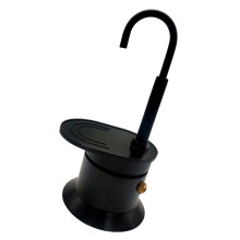 Small 50Ml Aluminum Stovetop Espressos Maker Ideal For-Black