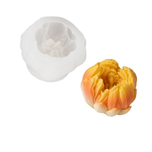 Paeonia Lactiflora – moules à bougies en Silicone, multi-usages,