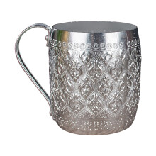 Elegant Tin Alloy Drinking Cup Creative Thai Culture-silver