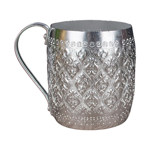 Elegant Tin Alloy Drinking Cup Creative Thai Culture-silver