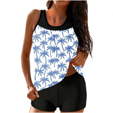 Maillots de bain tankini modestes pour femmes,-Bleu ciel M