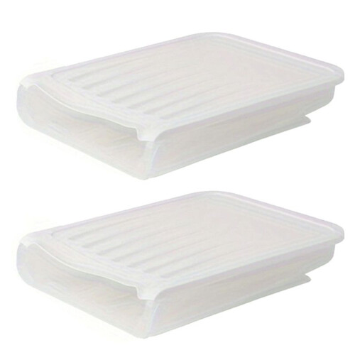 Automatic Rolling Egg Box Refrigerator Crisper Egg Basket Storage Container Kitchen Storage Box White