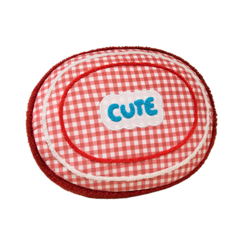 Fun Geometric Shape Hugging Pillow Safe Soft Furry Fabric-Oval