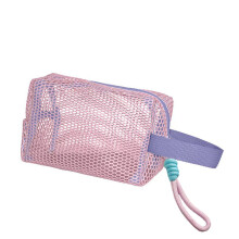 Duurzame nylon cosmetische opbergtas, gemakkelijk schoon te-Roze
