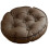 Ottoman Cushion With Button Durable PU Leather-Dark brown 1