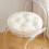 Comfortable Round Pouf Pillow PU Leather Thick-of1f white1 5