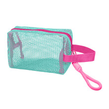 Octagon Meshes Makeup Bag Travel Organizers For-Light Green