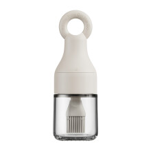 Double Function Basting Brush And Oil Bottle Set For-White