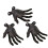 Realistic Witch Hand Resin Wall Hook For Scary-3pcs black 1
