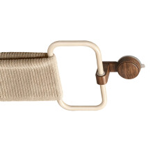 Natural Wood Finish Towel Hanger With Strong Suction Cups-White