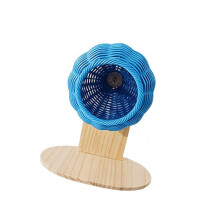 Natural Looking Wicker Bird House Decorative Rattans-Blue
